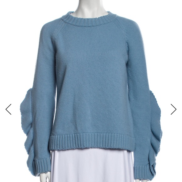RED Valentino Dusty Blue Turtleneck Sweater - Picture 1 of 3